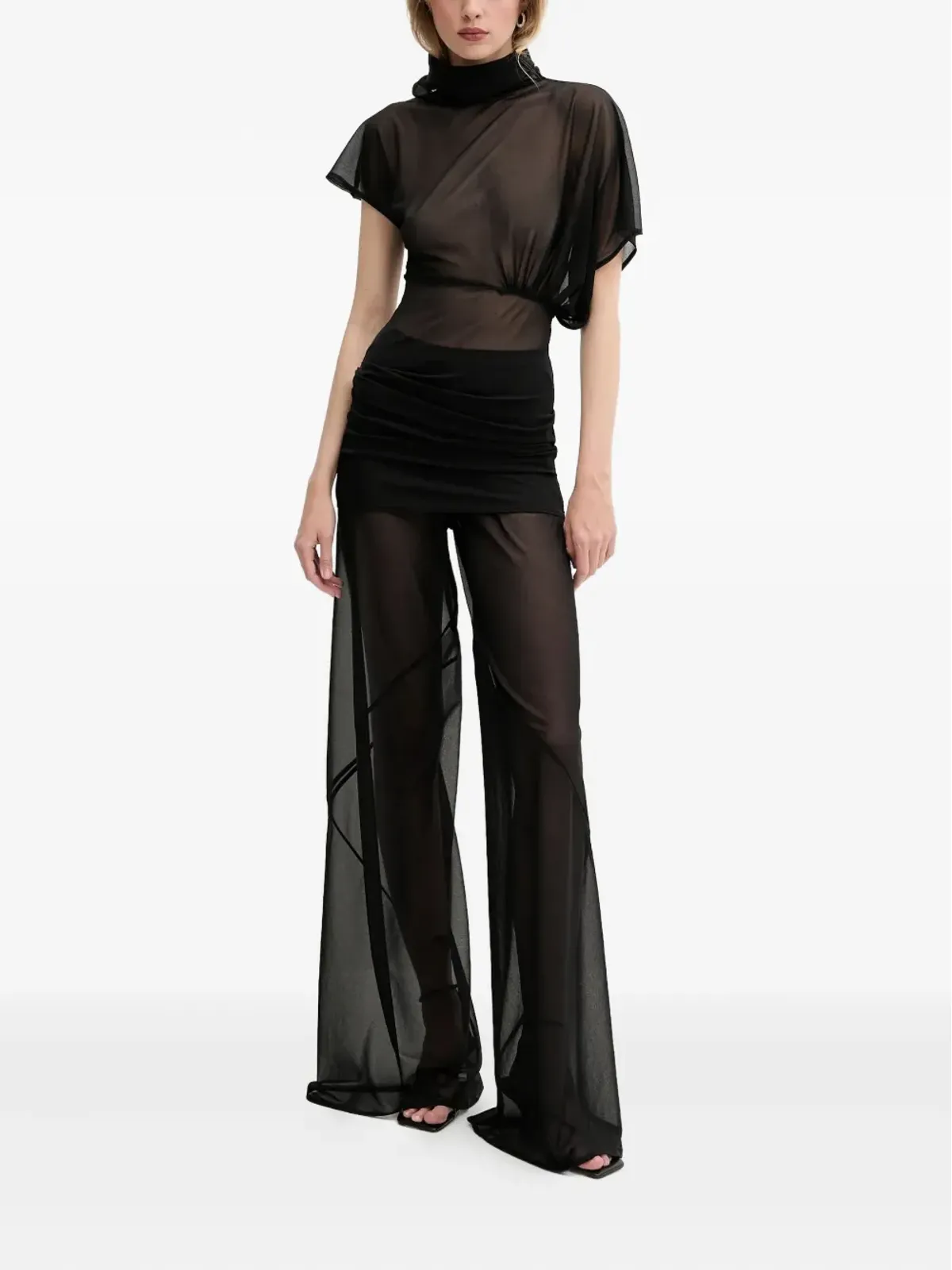 Rick Owens Lilies シアーハイネックトップ - 画像2