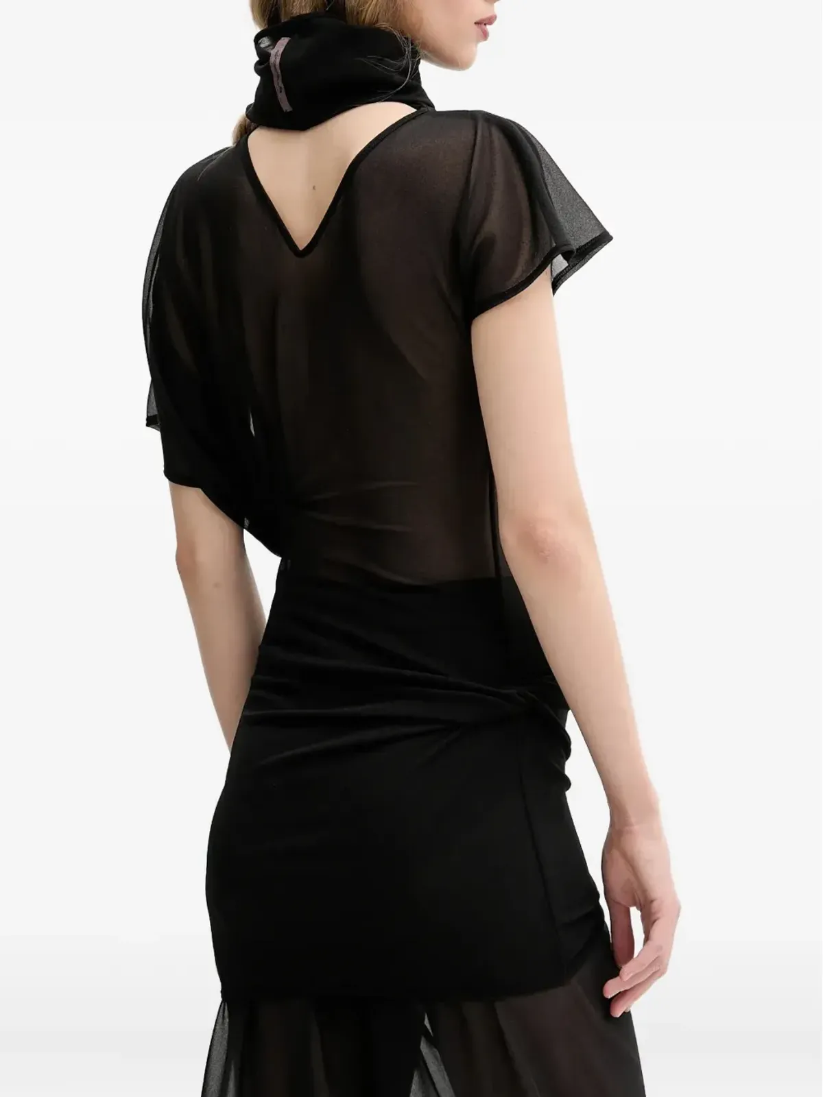 Rick Owens Lilies シアーハイネックトップ - 画像3