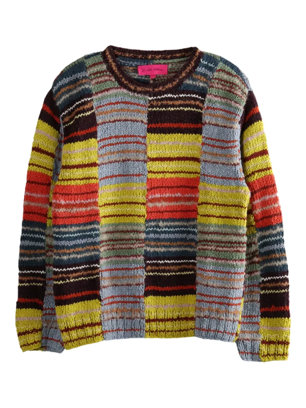 The Elder Statesman カラーブロックストライプセーター - 画像1