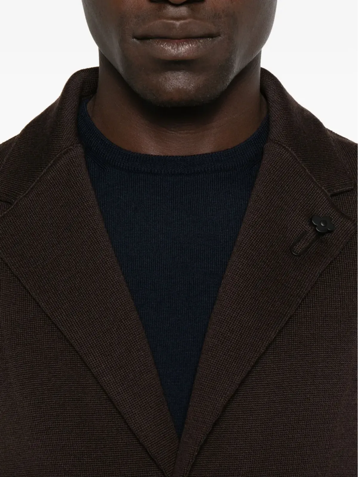 Lardini パッチポケット ウール ブレザー - 画像5