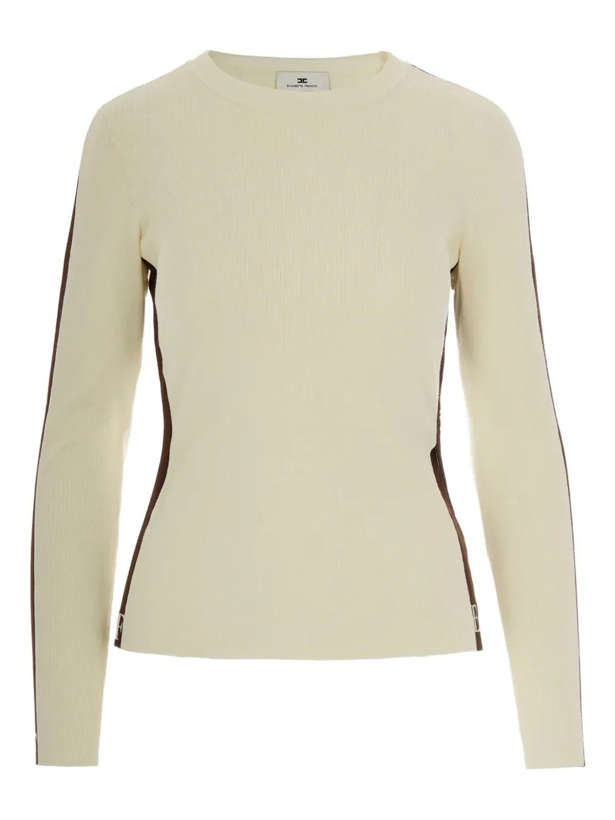 Elisabetta Franchi サイドストライプリブニットトップ - 画像1