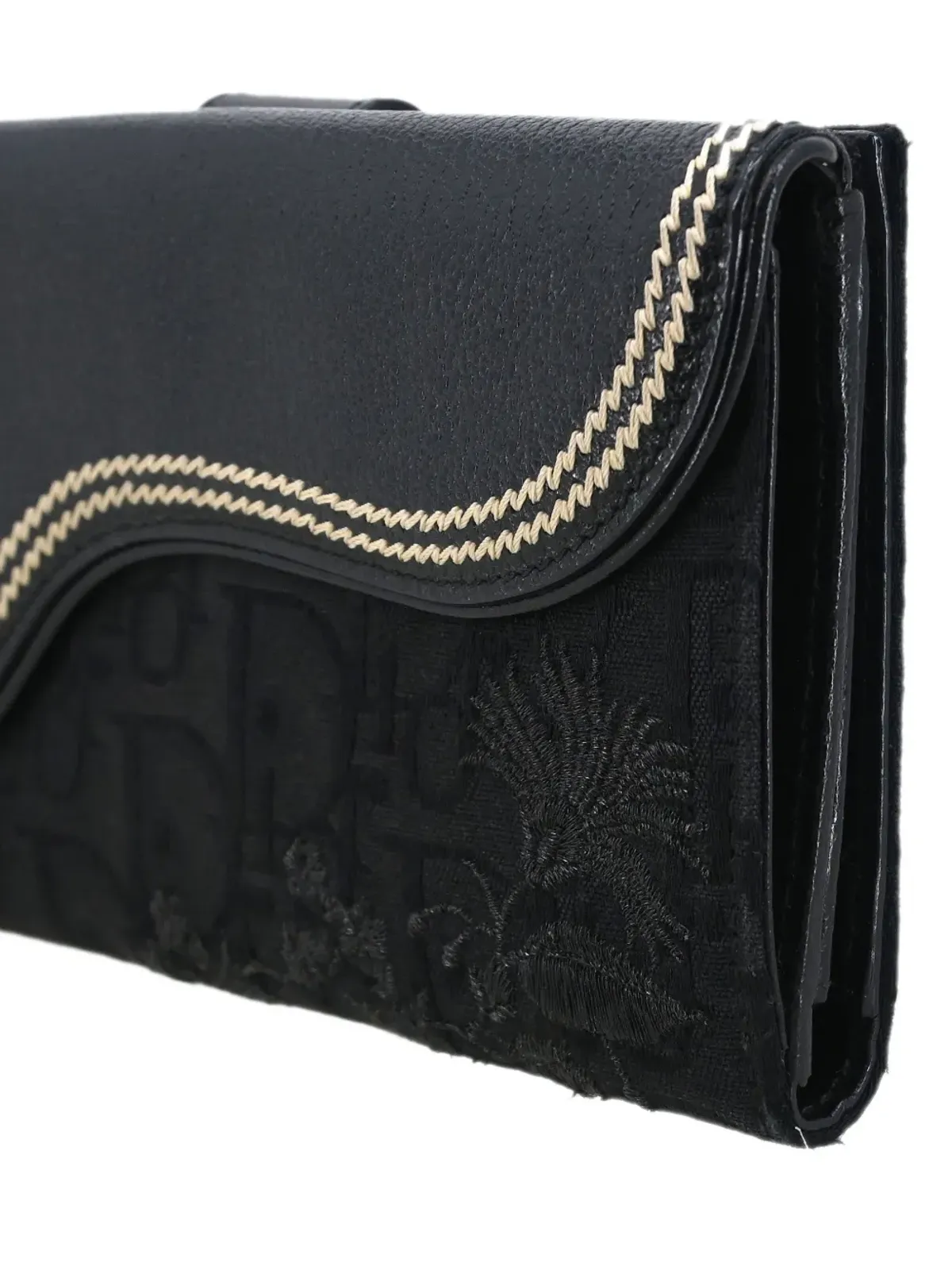 Christian Dior Pre-Owned トロッター 刺繍ディテール ウォレット - ブラック - 画像3