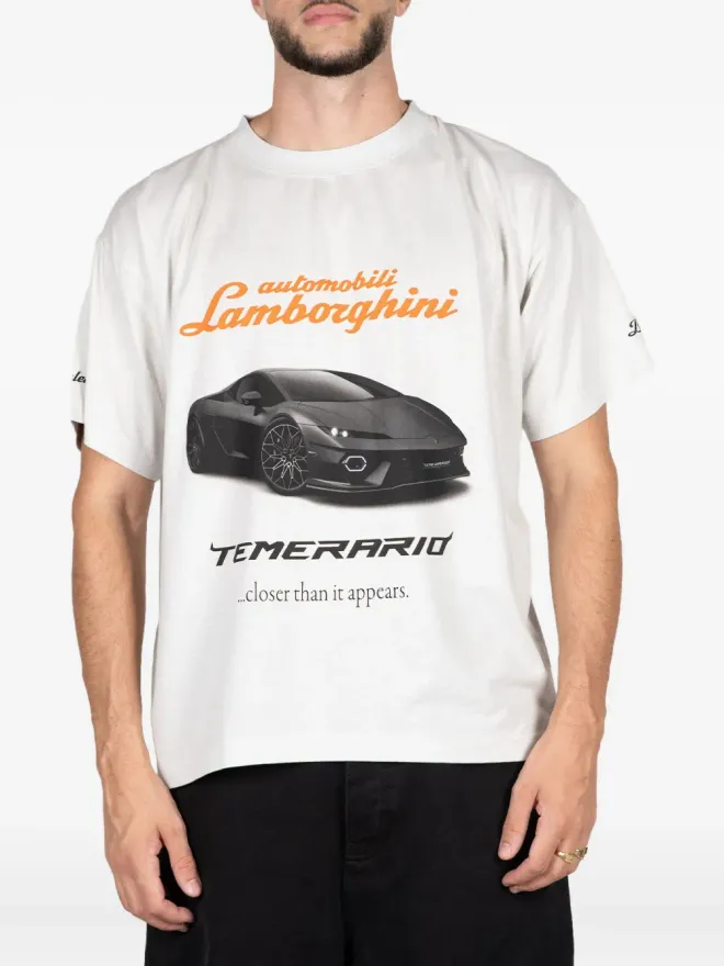 Balenciaga Balenciaga Automobili Lamborghini コットンTシャツ - Neutralsの商品画像