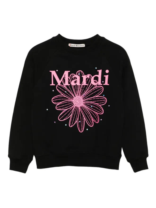 Mardi Mercredi Les Petites Mardi Mercredi Les Petites ロゴプリント スウェットシャツの商品画像