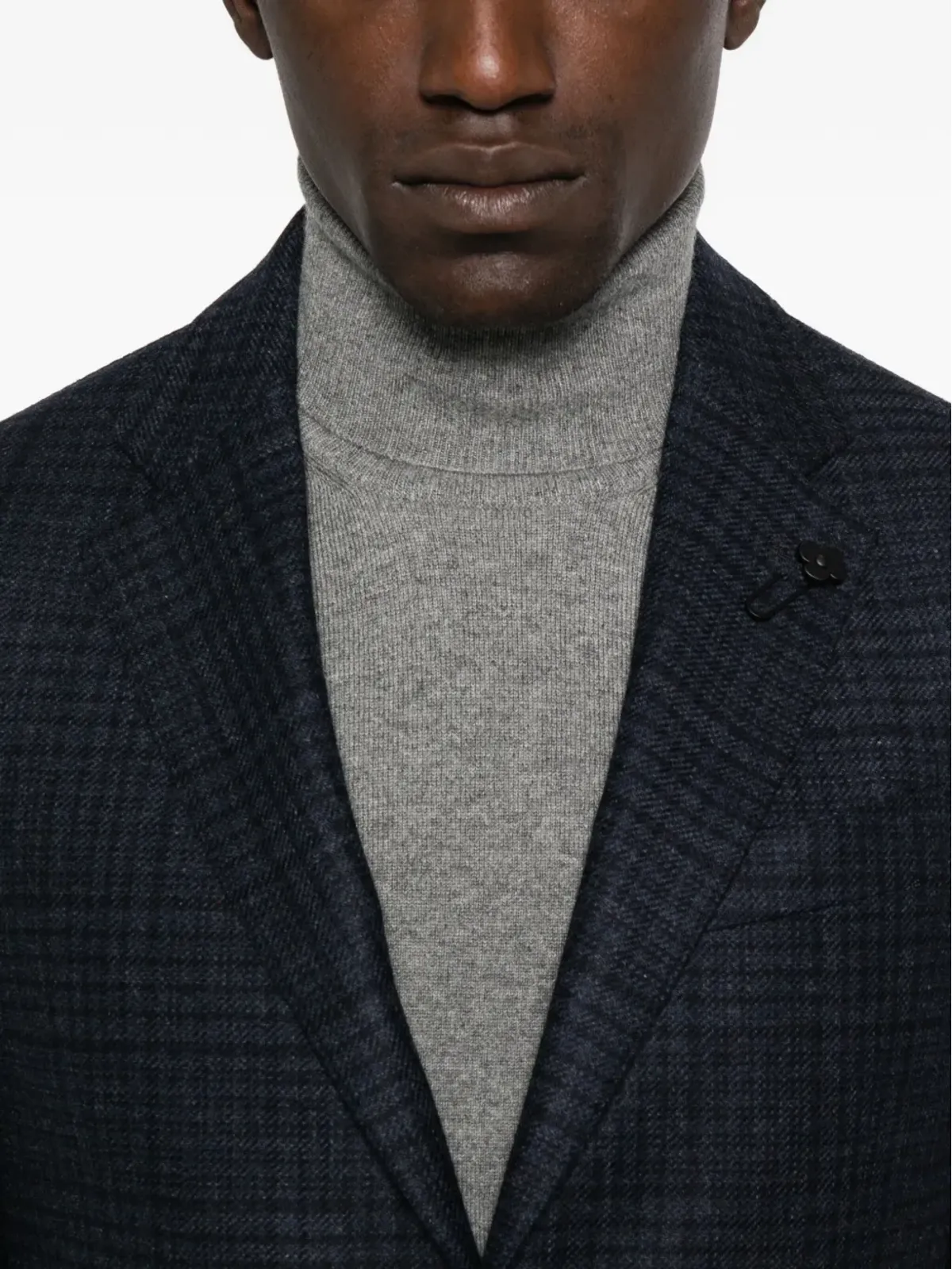 Lardini チェック柄パッチポケット ブレザー - 画像5