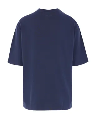 Maison Kitsuné キツネ刺繍コットンTシャツ ブルー - サムネイル2