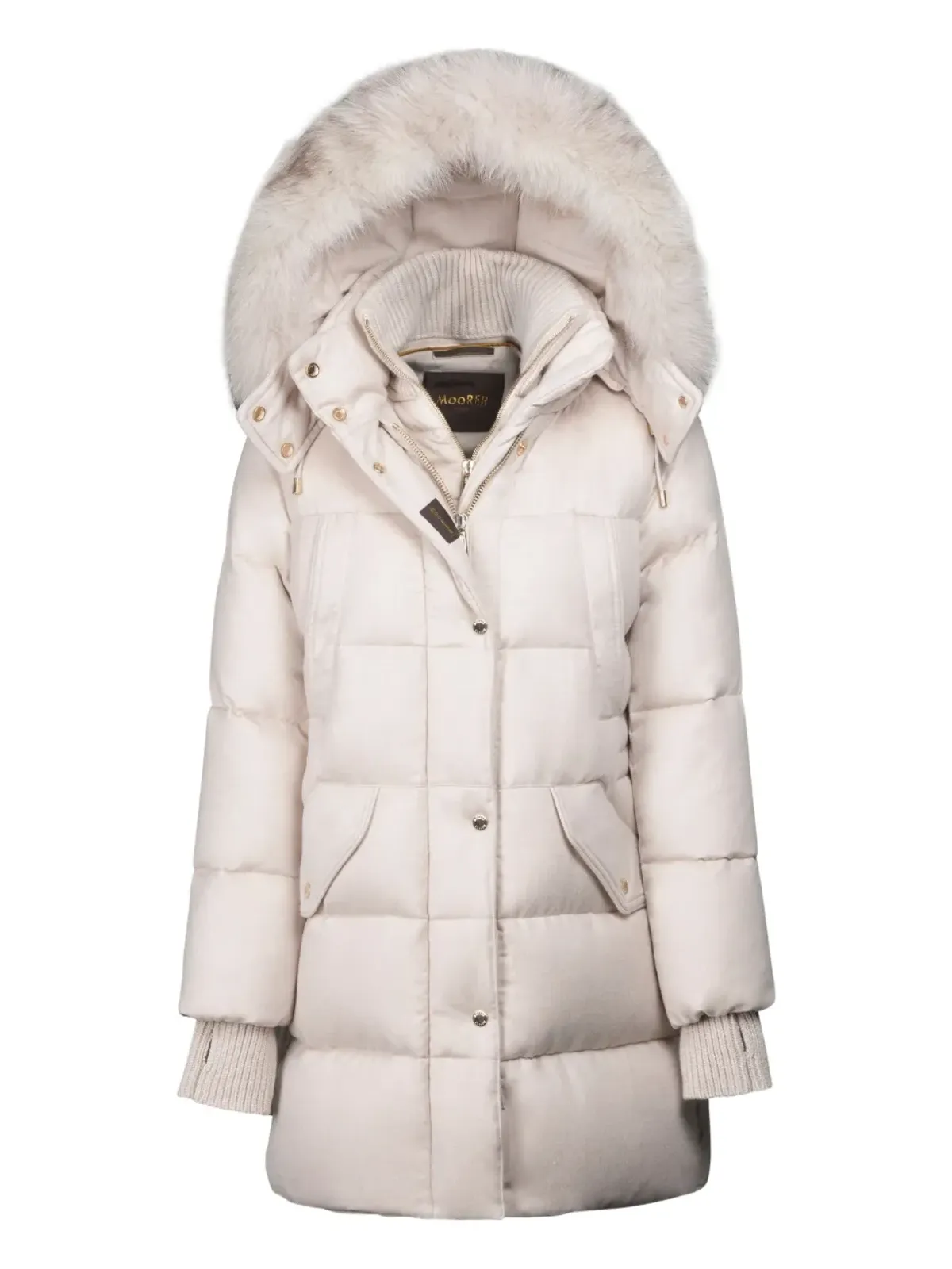 Moorer Talassa fur-trimmed quilted jacket - 画像1
