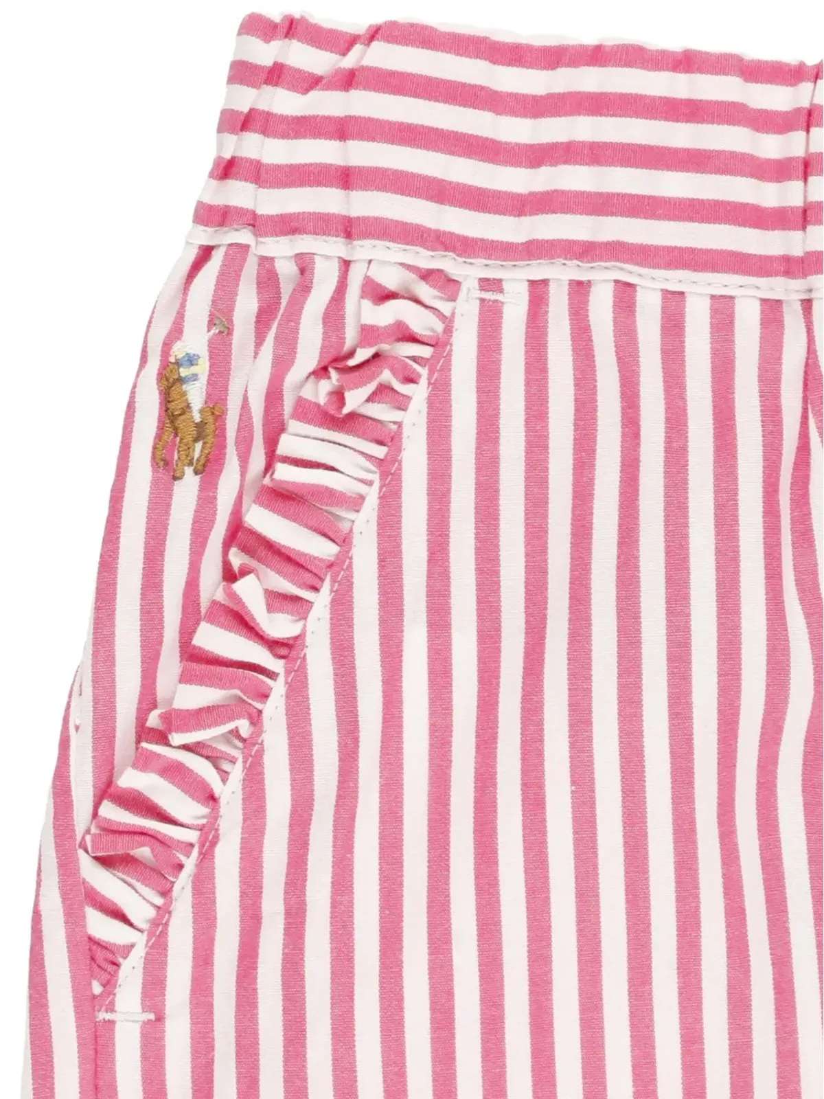 POLO RALPH LAUREN KIDS ストライプ柄フリルショーツ - 画像3