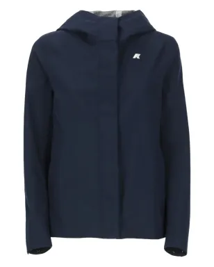 K-Way Madalina hooded logo jacket - Blue - サムネイル1