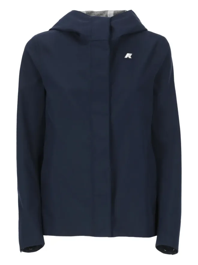 K-Way K-Way Madalina hooded logo jacket - Blueの商品画像