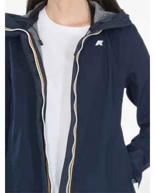 K-Way Madalina hooded logo jacket - Blue - サムネイル4