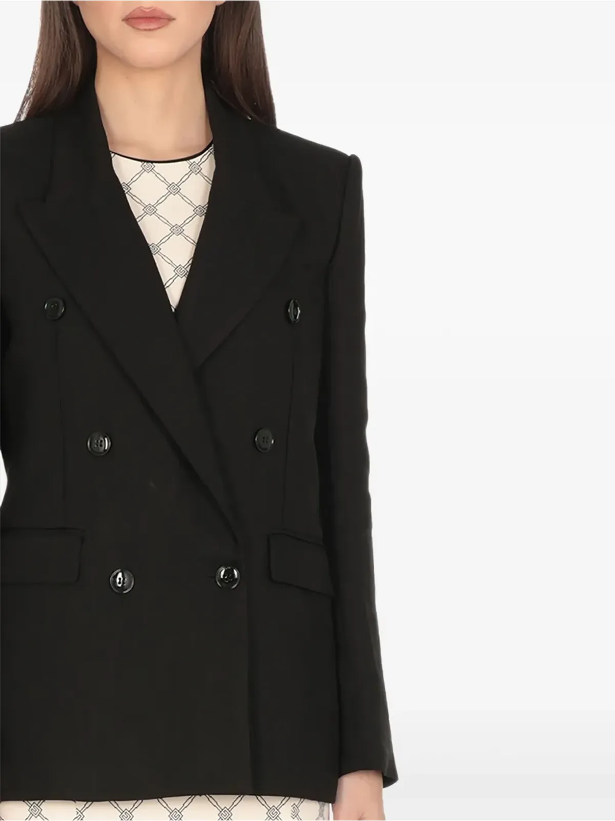 Elisabetta Franchi ピークラペル ダブルブレスト ブレザー - 画像4
