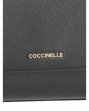 Coccinelle レザー フラップ ウォレット - ブラック - サムネイル4