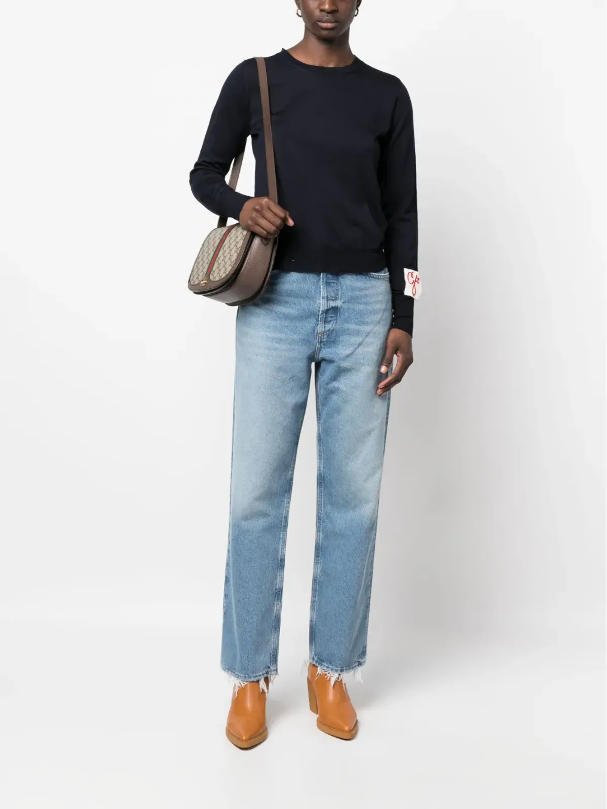 Golden Goose ribbed-trim wool sweater - Blue - 画像2