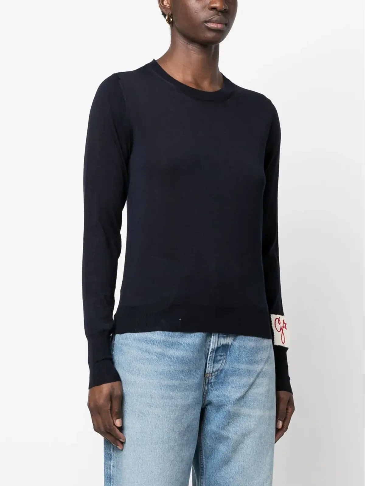Golden Goose ribbed-trim wool sweater - Blue - 画像3