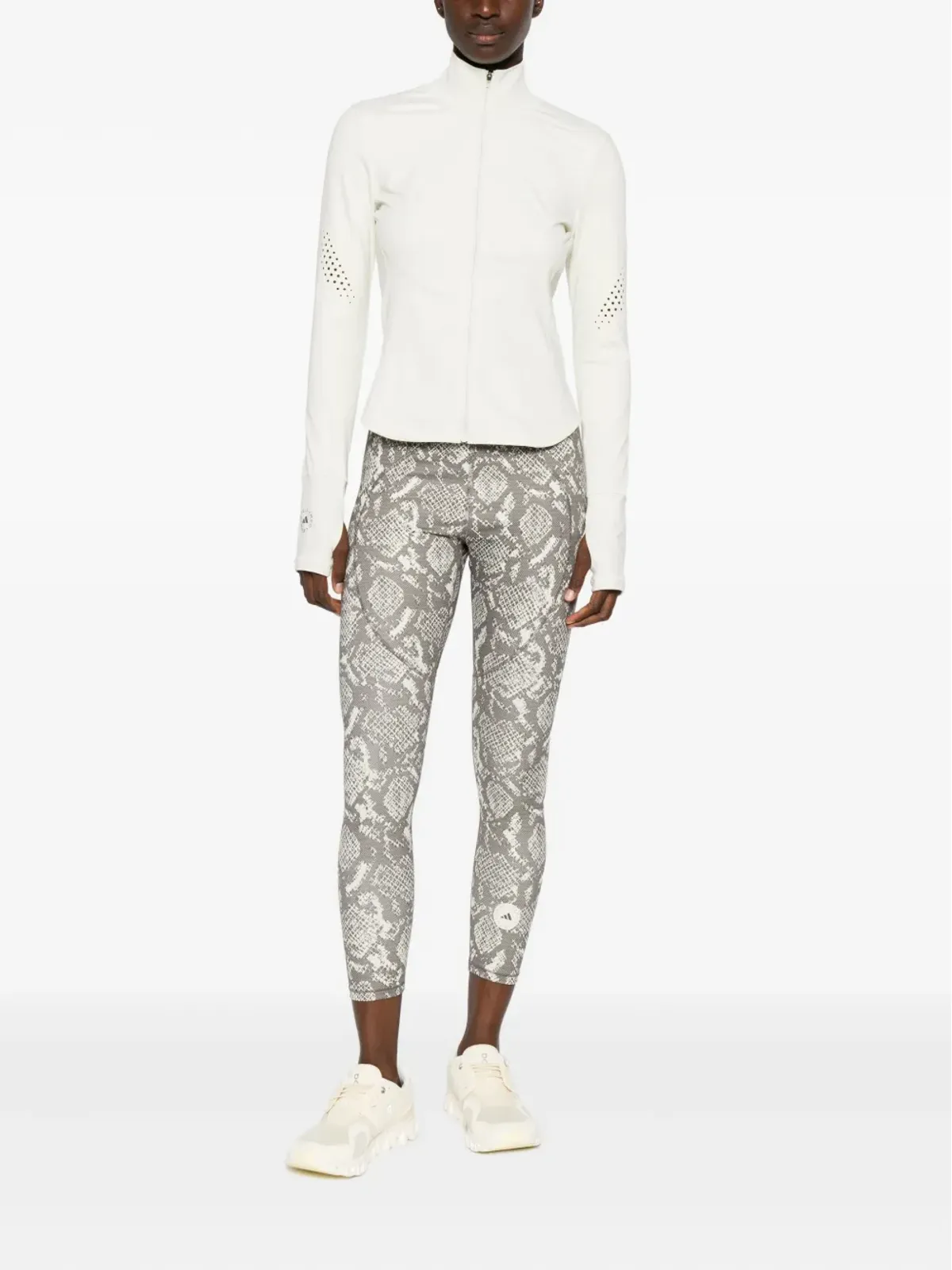 adidas by Stella McCartney ヘビ柄プリント パフォーマンスレギンス - 画像2