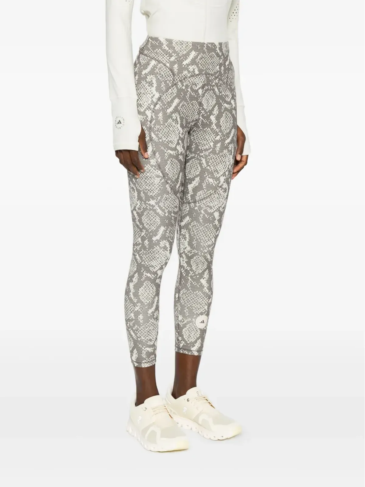 adidas by Stella McCartney ヘビ柄プリント パフォーマンスレギンス - 画像3