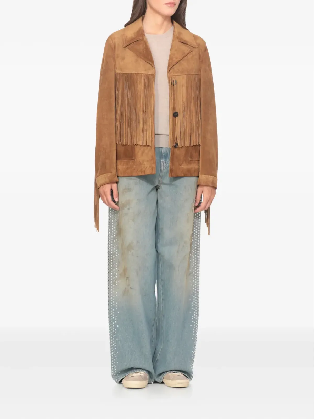 Golden Goose サイドスタッズ付きデニムジーンズ - 画像2