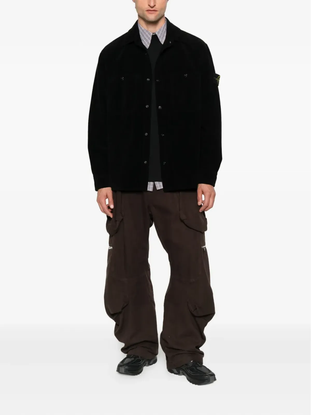 Stone Island ロングスリーブコットンシャツ - Black - 画像2