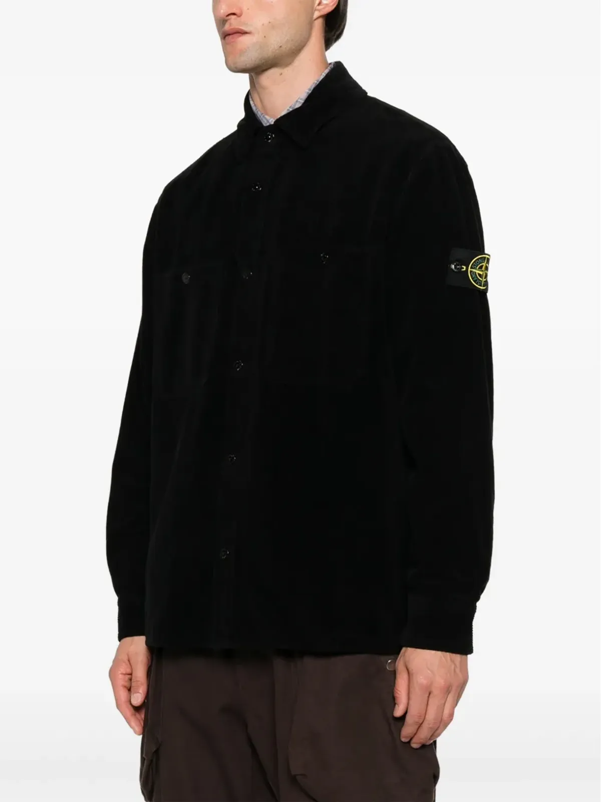 Stone Island ロングスリーブコットンシャツ - Black - 画像3