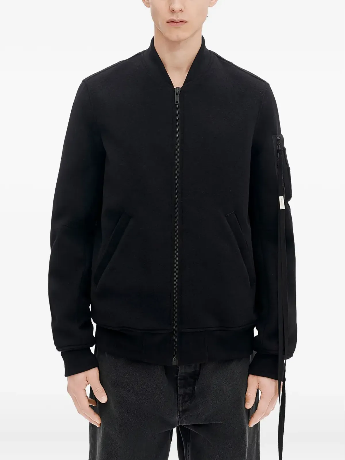 Ann Demeulemeester ジップファスナー ボンバー ジャケット - 画像1