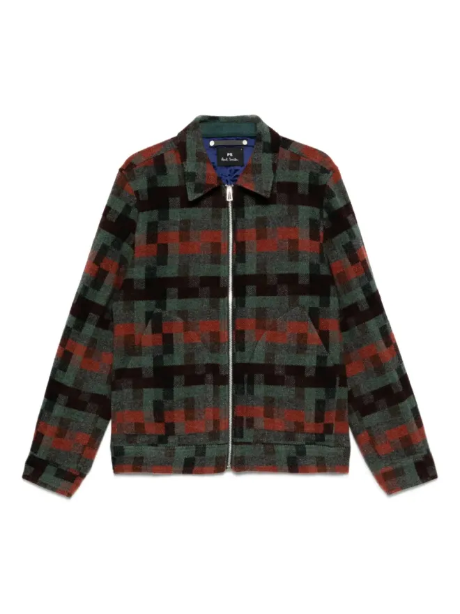 PS Paul Smith PS Paul Smith 幾何学模様ウールジャケットの商品画像