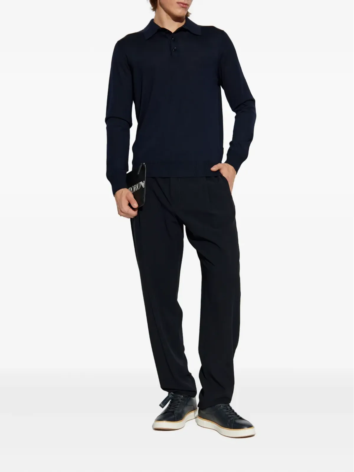 Giorgio Armani プリーツウールストレートパンツ - 画像2
