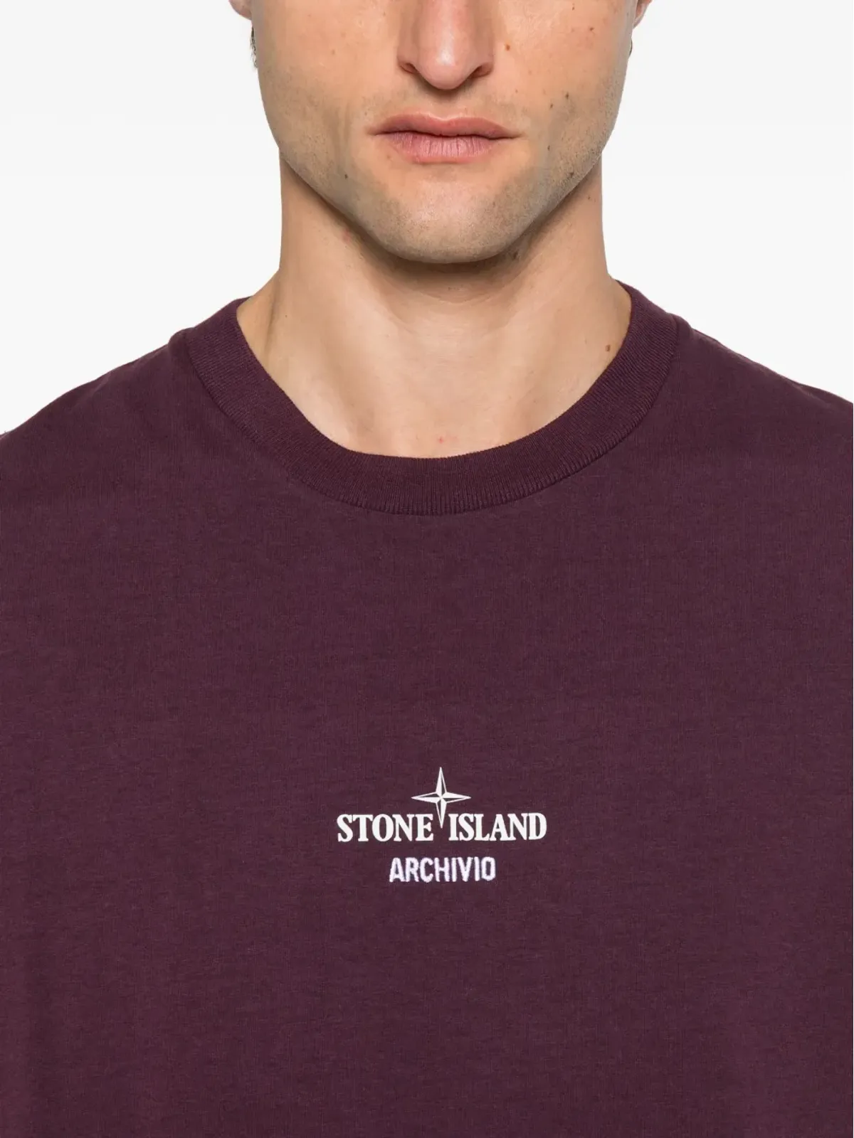 Stone Island ロゴ入りコットンTシャツ - 画像4