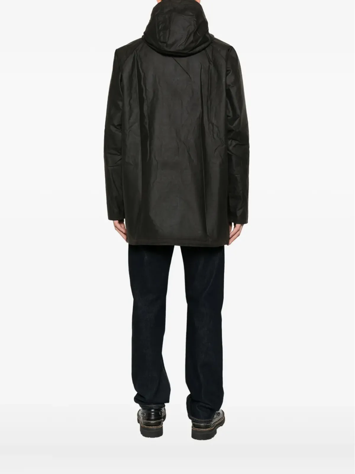 Barbour フード付きスナップフィットコート - Green - 画像4