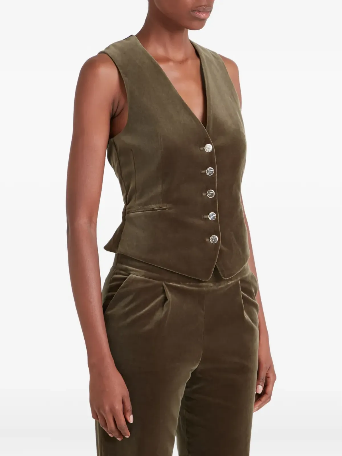 Temperley London ベルベットのボタン付きウェストコート - 画像3
