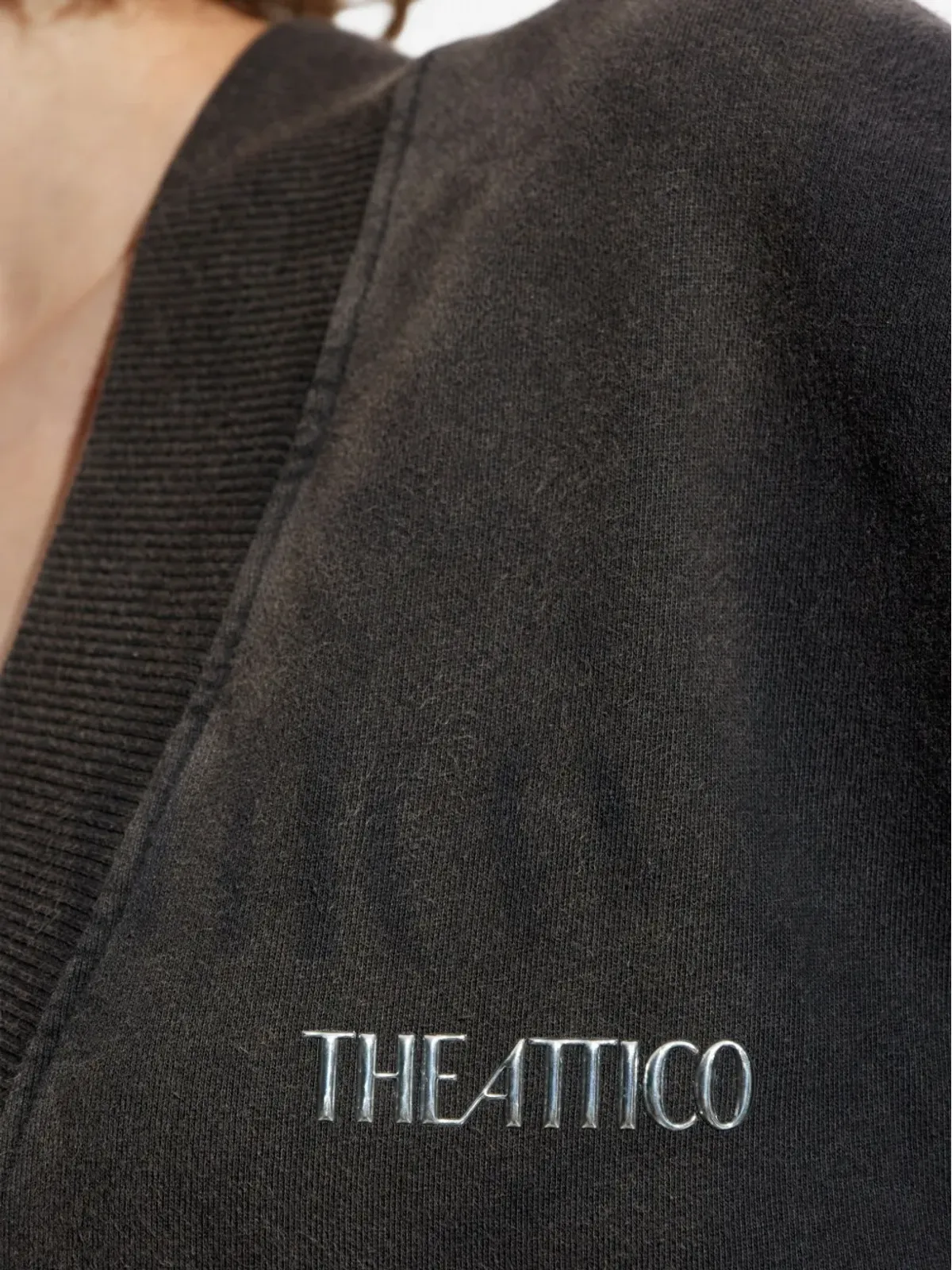 The Attico Vネック バルーンスリーブ ミディドレス - 画像5