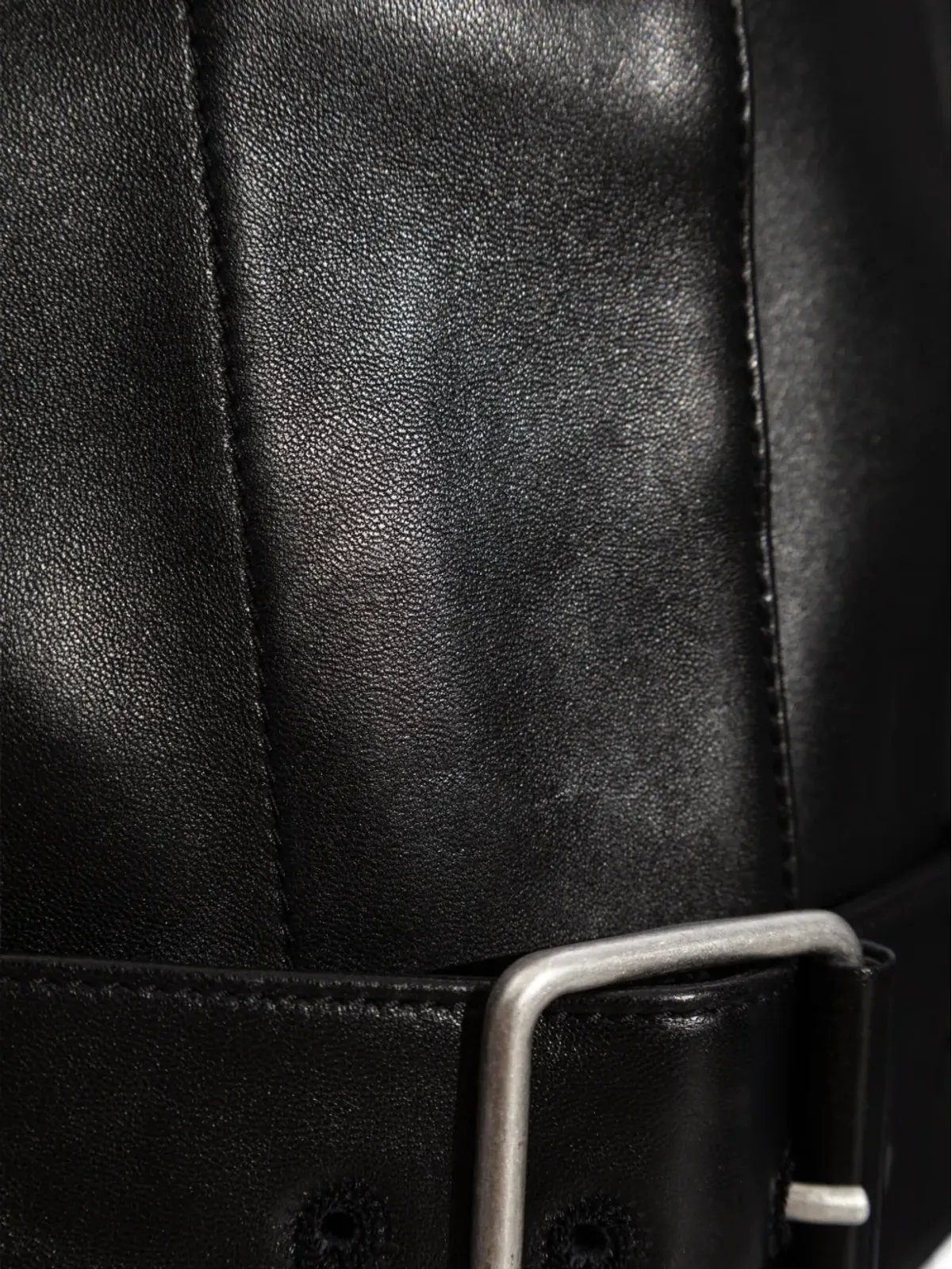 LOEWE ベルト付きナパレザーコート - 画像5
