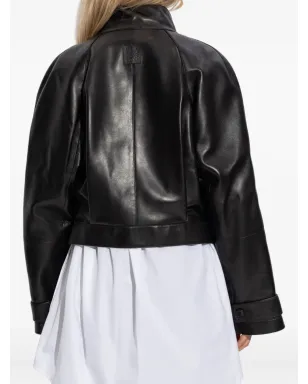LOEWE ベルト付きナパレザーコート - サムネイル4