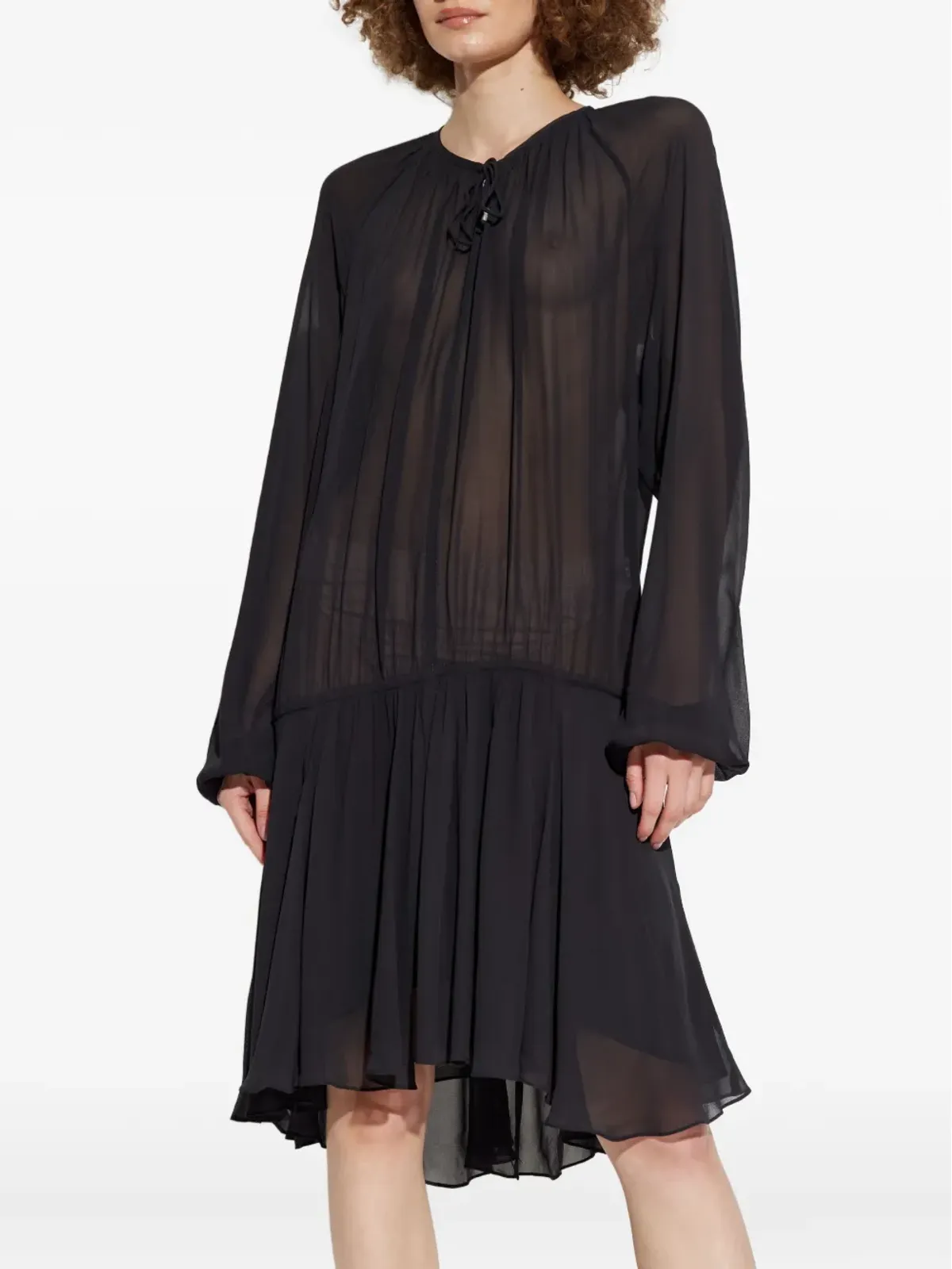 MARANT ÉTOILE ドローストリング ティアードドレス - 画像3