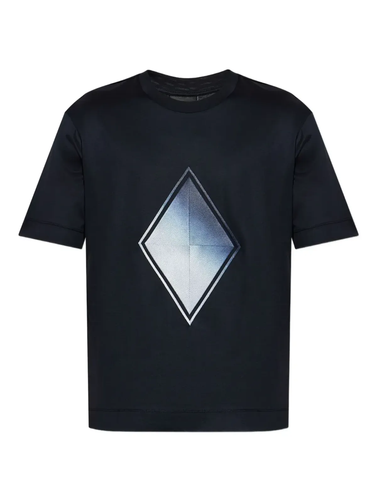 Emporio Armani ダイヤモンドプリントTシャツ ブルー - 画像1