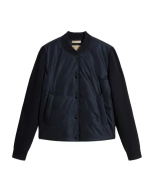 Woolrich ウールリッチ キルテッドニットスリーブ ボンバージャケット - ブルー - サムネイル1