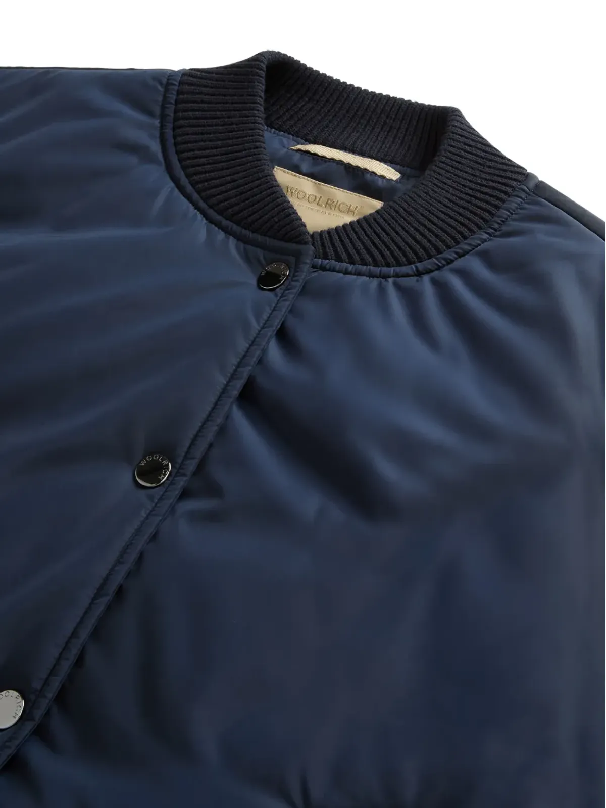 Woolrich ウールリッチ キルテッドニットスリーブ ボンバージャケット - ブルー - 画像5