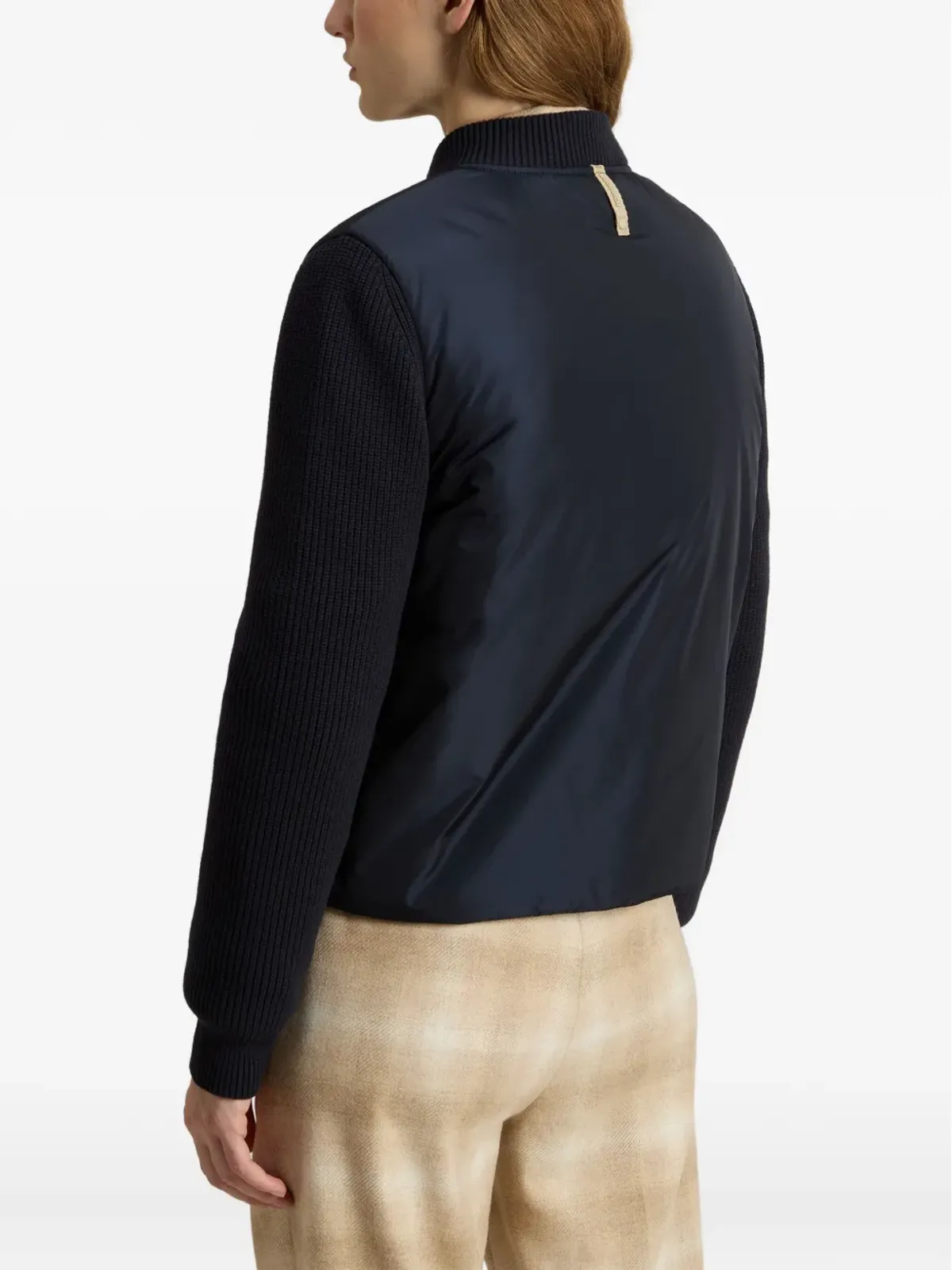 Woolrich ウールリッチ キルテッドニットスリーブ ボンバージャケット - ブルー - 画像4