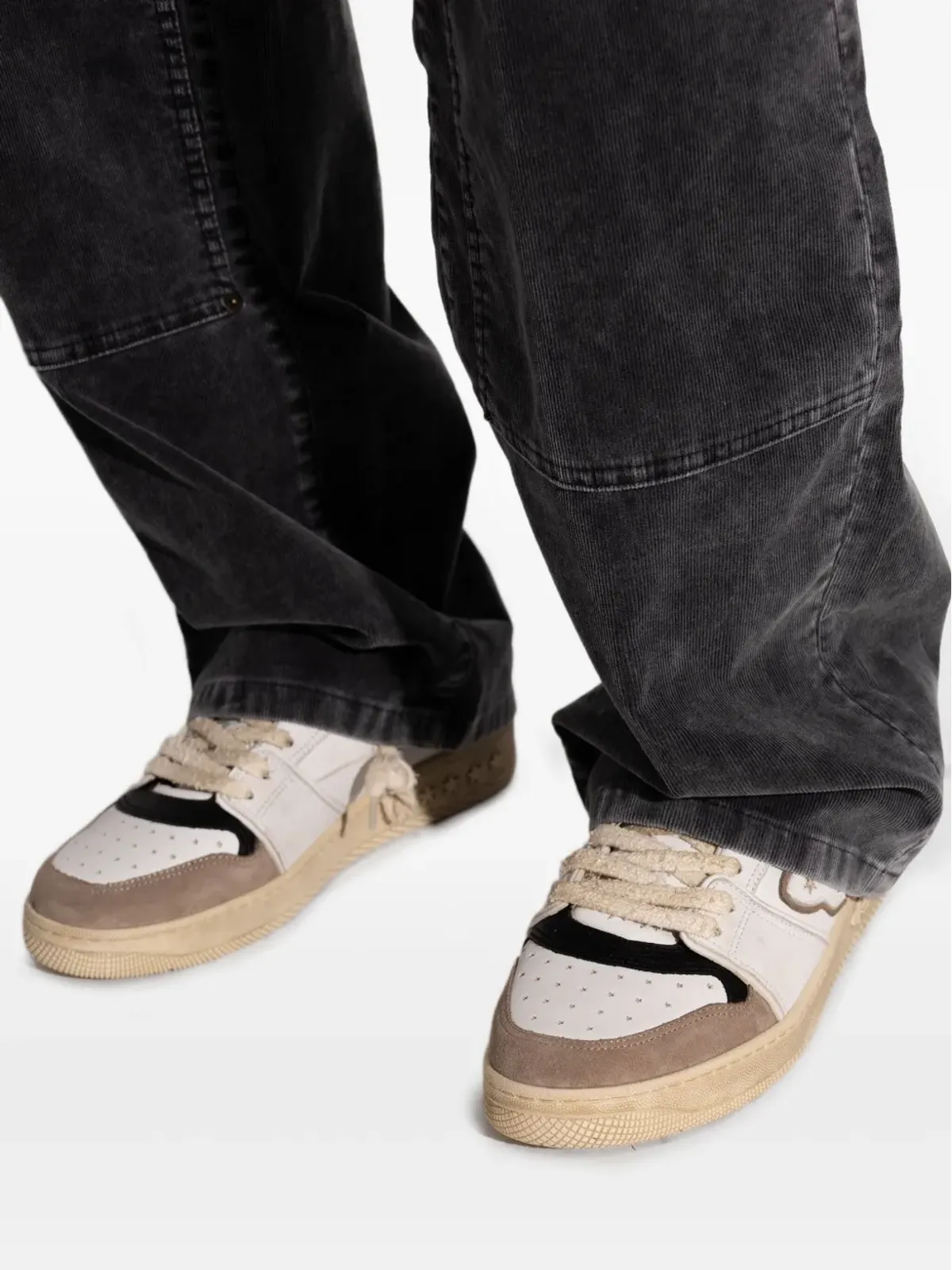 Enterprise Japan Egg Rocket embellished leather sneakers - 画像5