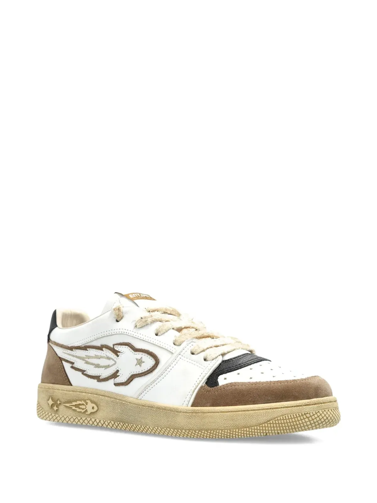 Enterprise Japan Egg Rocket embellished leather sneakers - 画像2