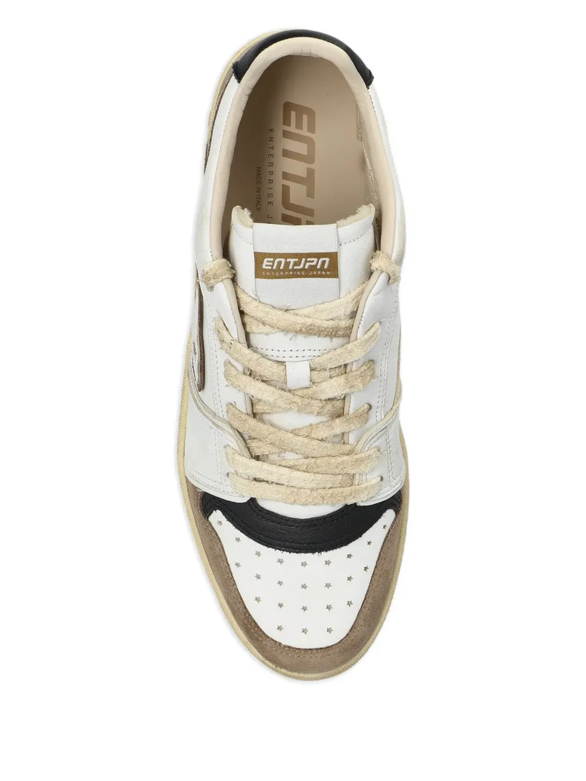 Enterprise Japan Egg Rocket embellished leather sneakers - 画像3