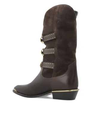 ISABEL MARANT 30mm バックルディテール スエードレザー ブーツ - サムネイル3
