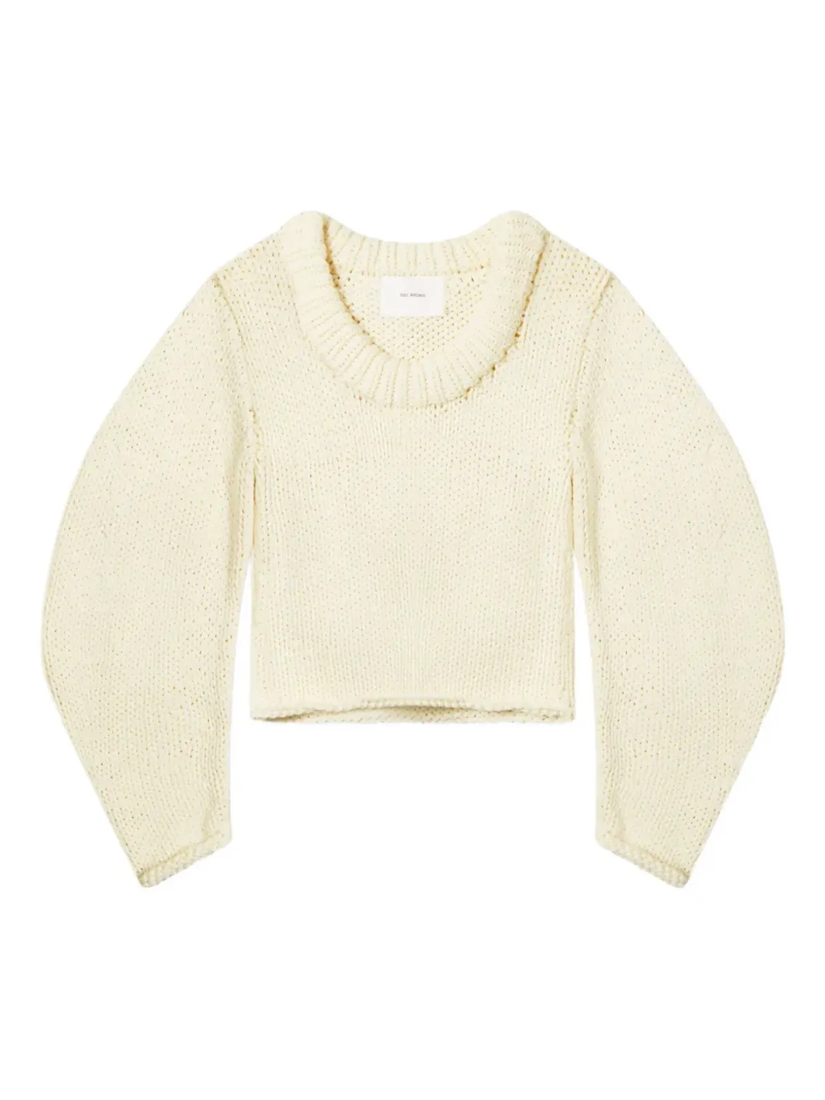 Axel Arigato balloon-sleeve round-neck sweater - White - 画像1