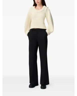 Axel Arigato balloon-sleeve round-neck sweater - White - サムネイル2