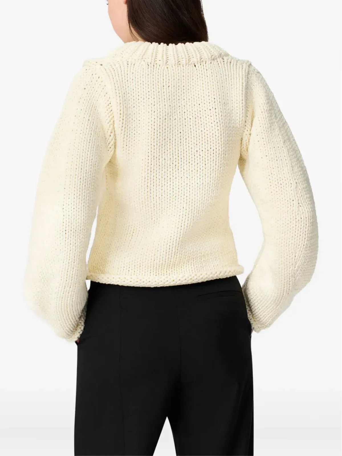 Axel Arigato balloon-sleeve round-neck sweater - White - 画像4