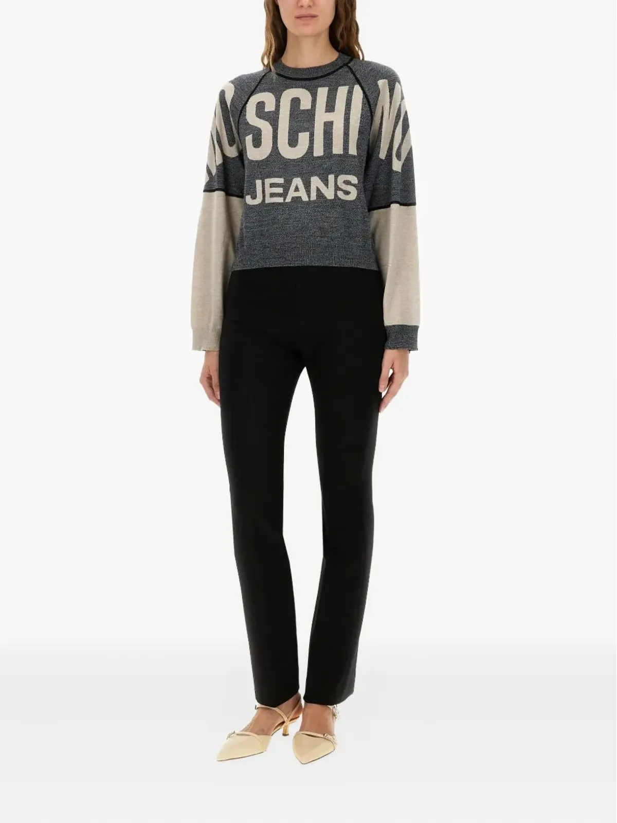 MOSCHINO JEANS ロゴカラー・ブロックトップ - グレー - 画像2