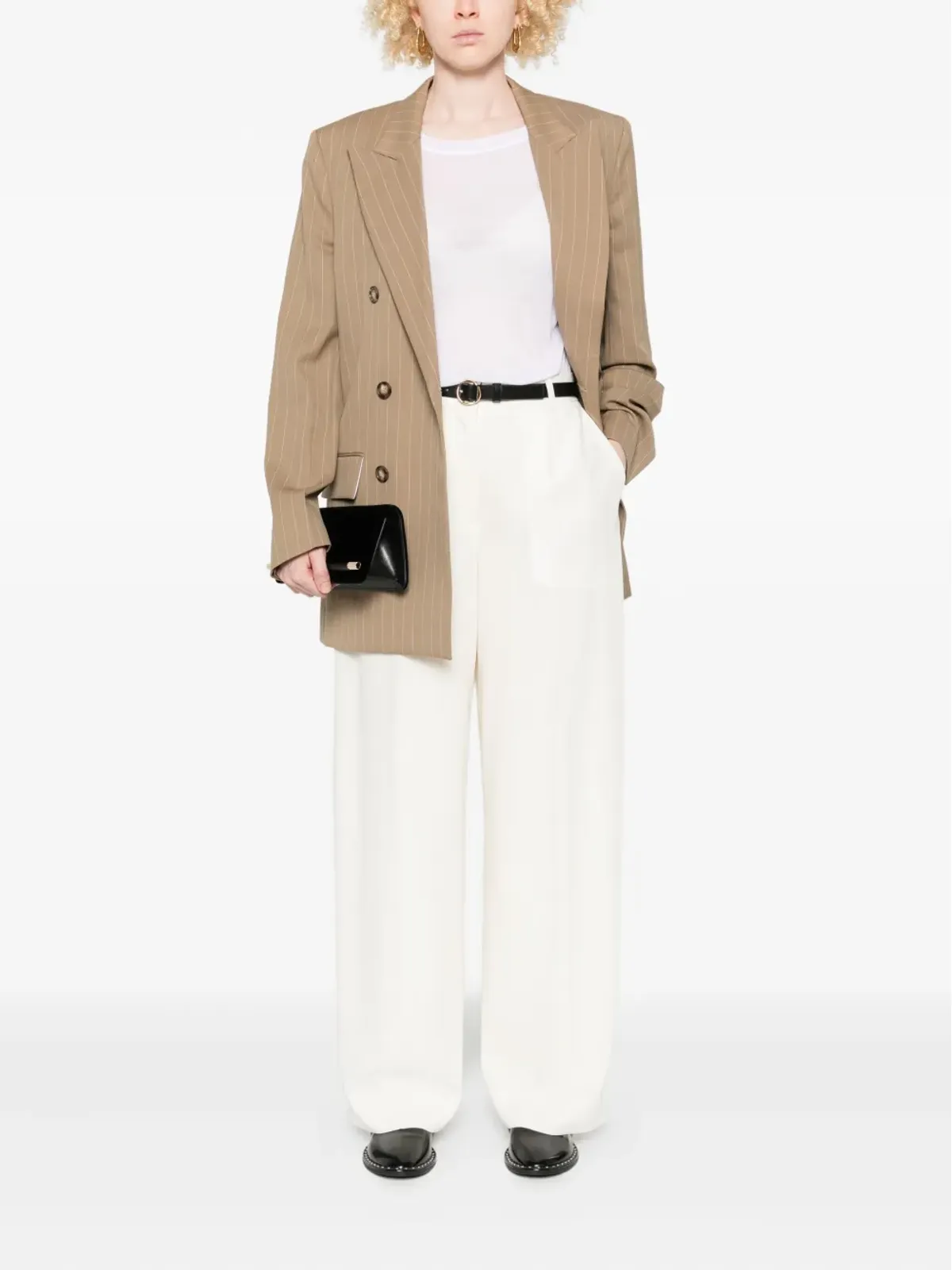 Victoria Beckham ドレープスリーブTシャツ - 画像2