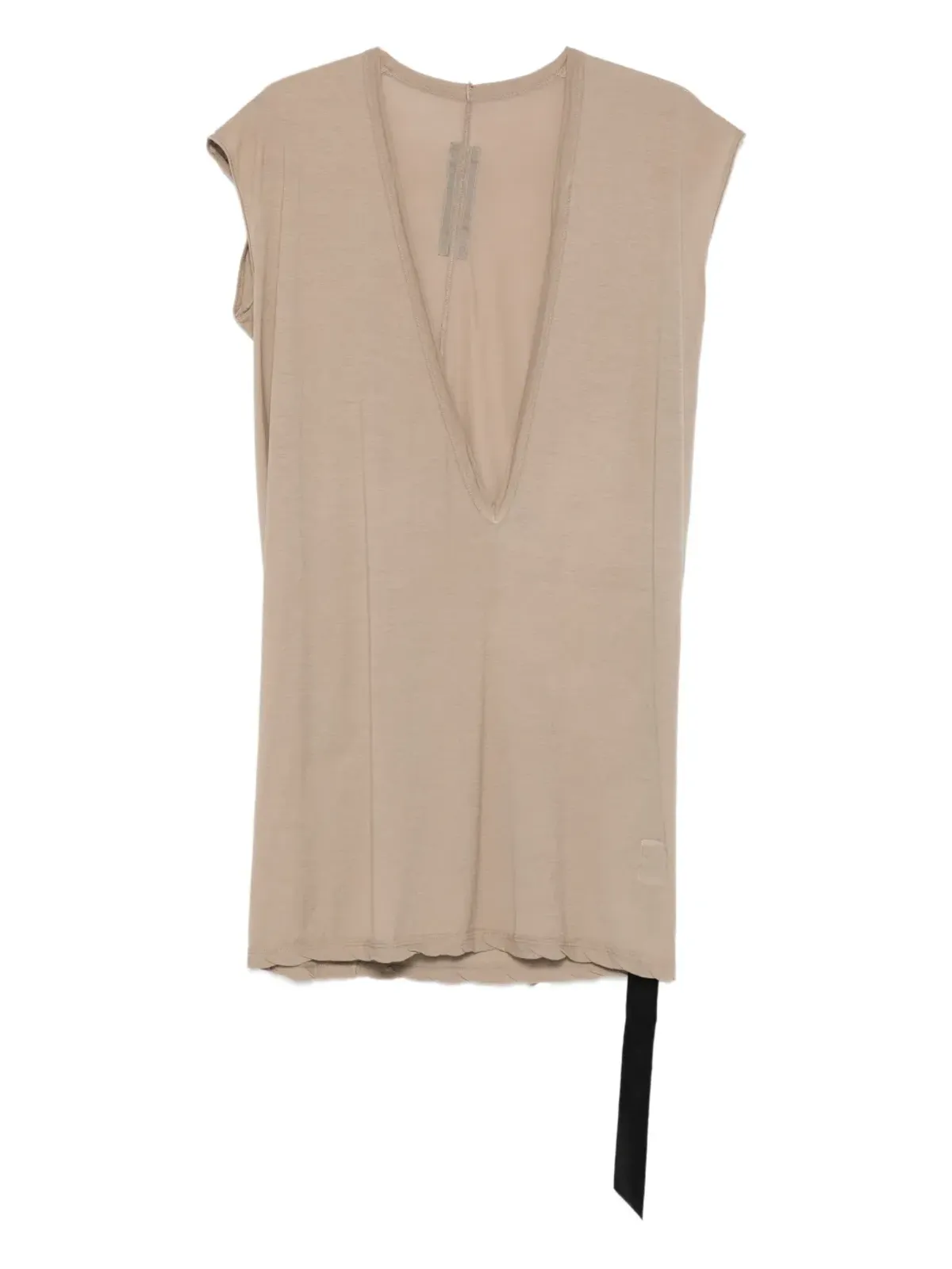 Rick Owens DRKSHDW ディラン プランジネック ノースリーブ Tシャツ - 画像1