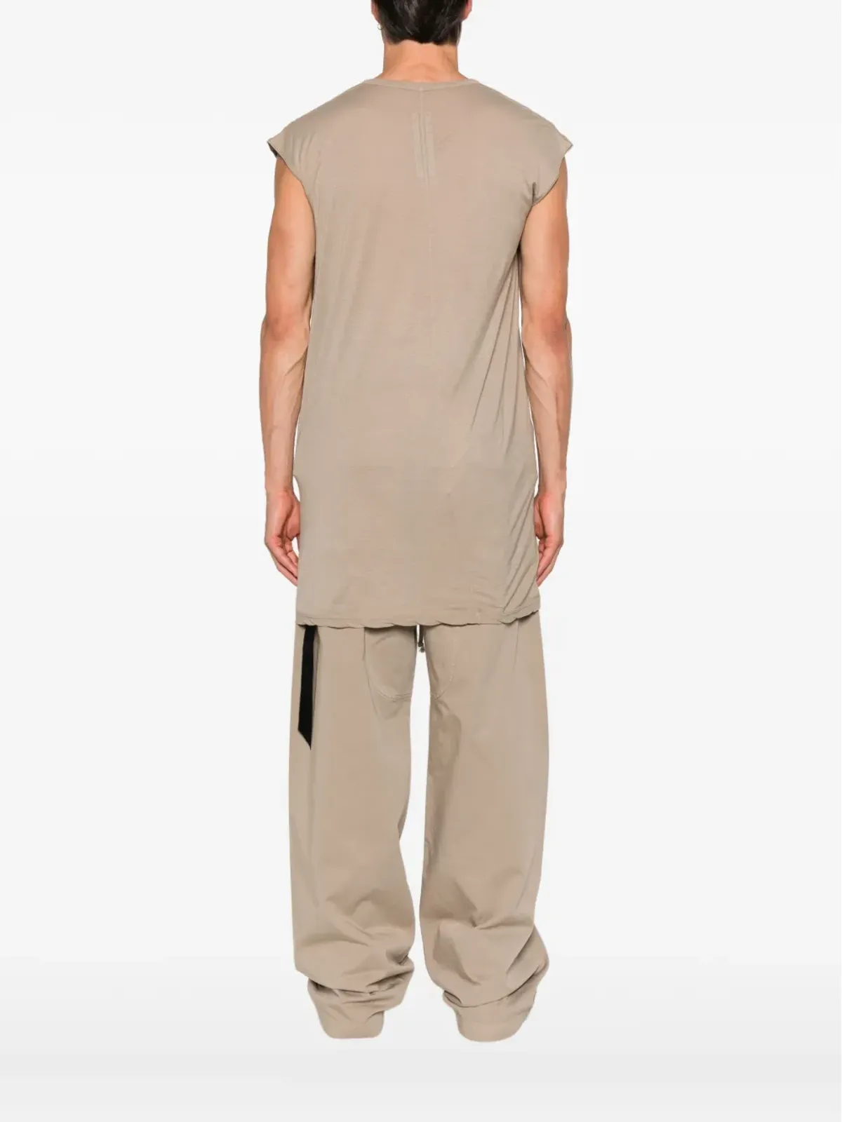 Rick Owens DRKSHDW ディラン プランジネック ノースリーブ Tシャツ - 画像3