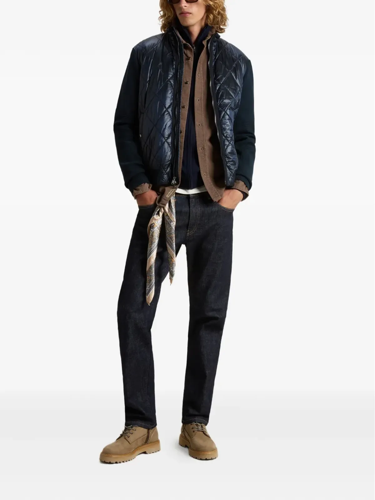 Woolrich キルトニットパネルジャケット - 画像2